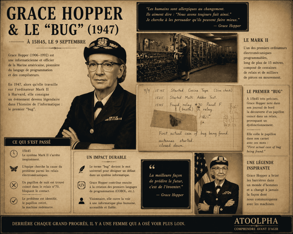 Grace Hopper et l'origine du bug