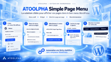 Atoolpha simple page menu